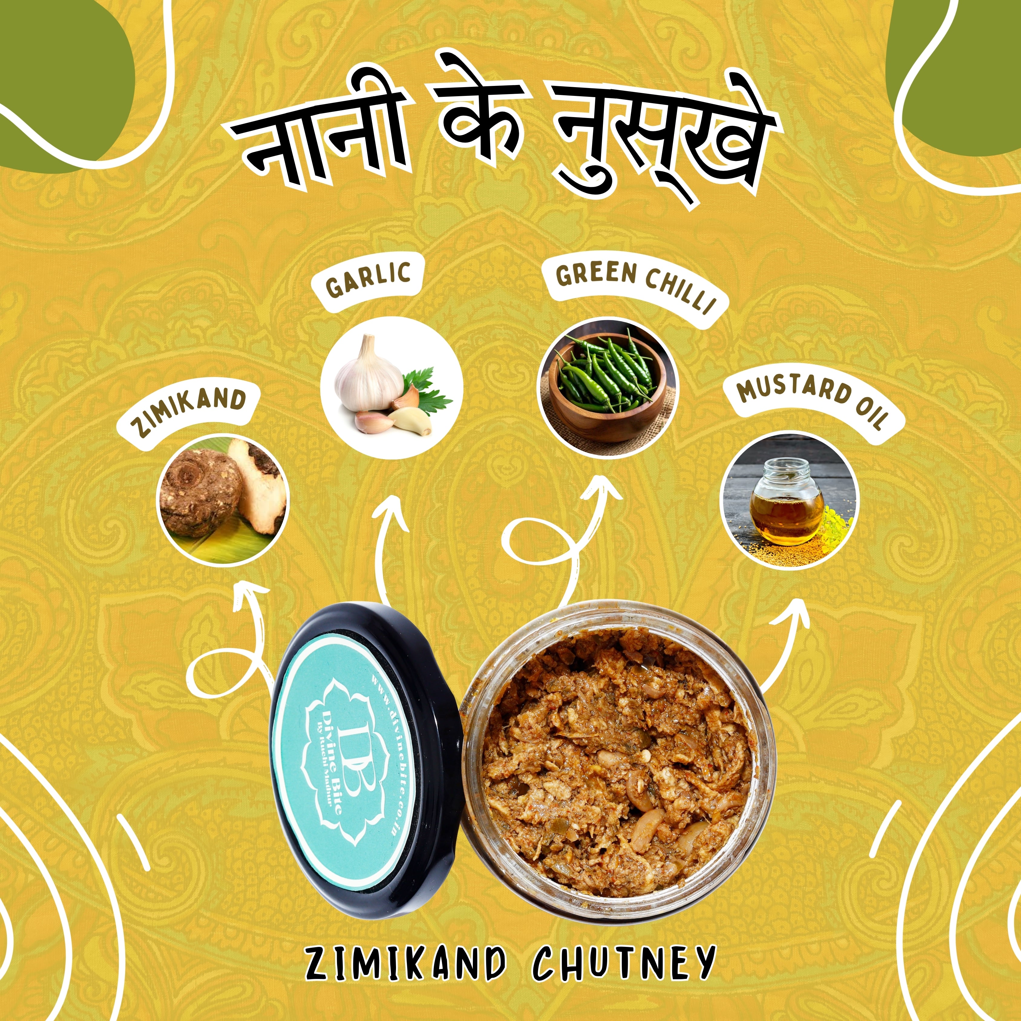 Zimikand Chutney (Suran Ghisi Chutney)