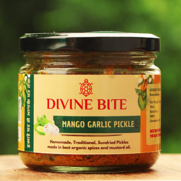 Mango Garlic Pickles by Divine Bite